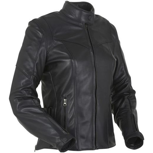 DÁMSKÁ KOŽENÁ BUNDA NA MOTORKU FURYGAN BELLA - ČERNÁ - KOŽENÉ BUNDY - NA MOTORKÁŘE