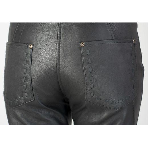 DÁMSKÉ STYLOVÉ KOŽENÉ KALHOTY NA MOTORKU MBW BRIGITA - KOŽENÉ KALHOTY - NA MOTORKÁŘE
