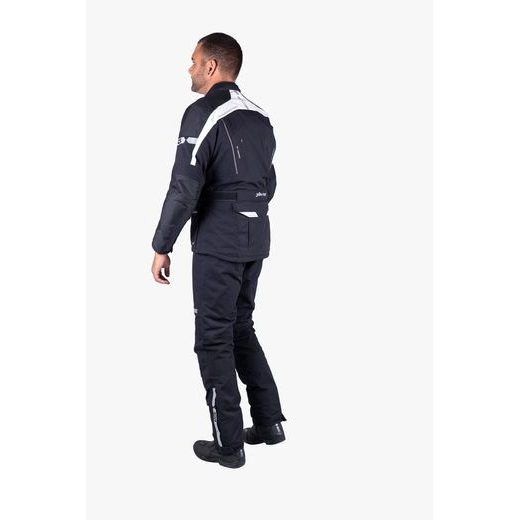 CESTOVNÍ TEXTILNÍ BUNDA IXS TRAVELLER-ST ČERNO-BÍLÁ - TEXTILNÍ BUNDY - NA MOTORKÁŘE