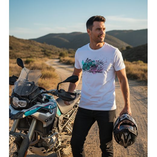 PÁNSKÉ TRIKO 850 GS BÍLÉ - TRIČKA - NA MOTORKÁŘE