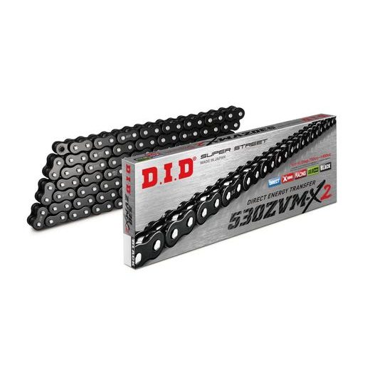 ZVM-X SÉRIE X-KROUŽKOVÝ ŘETĚZ D.I.D CHAIN 530ZVM-X2 122 ČLÁNKŮ BLACK/BLACK - MOTO ŘETĚZY - NA MOTORKU