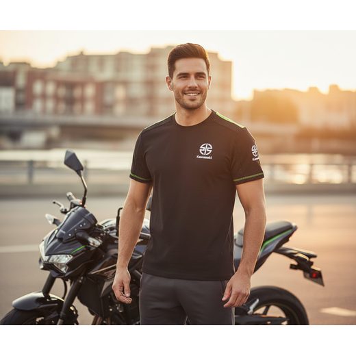 PÁNSKÉ SPORTOVNÍ TRIČKO KAWASAKI 2023 - TRIČKA - NA MOTORKÁŘE