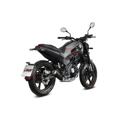 VÝFUK KOMPLETNÍ 1X1 MIVV X-M1 E.007.LC4B ČERNÁ - DVOJITÉ KONCOVKY VÝFUKU - NA MOTORKU