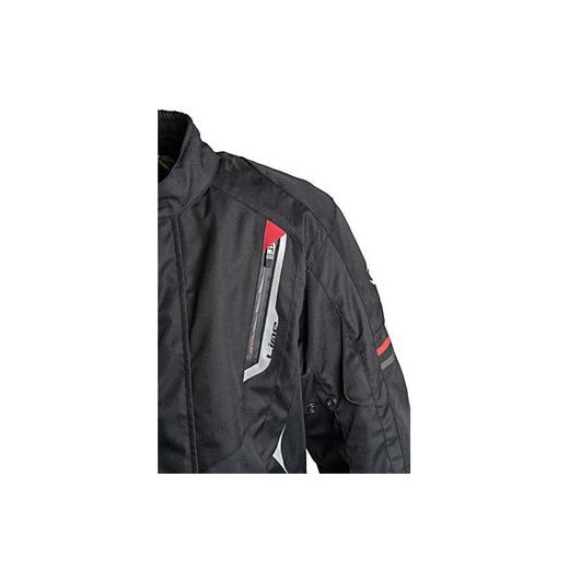 PÁNSKÁ TŘÍVRSTVÁ BUNDA MBW STANLEY - ČERNO-ČERVENÁ - TEXTILNÍ BUNDY - NA MOTORKÁŘE