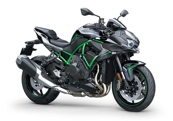 KAWASAKI Z H2 ŠEDÁ SE ZELENÝM RÁMEM 2020