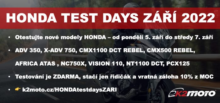 HONDA TEST DAYS ZÁŘÍ 2022