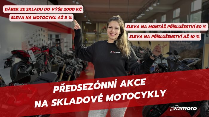 PŘEDSEZÓNNÍ AKCE  NA SKLADOVÉ MOTOCYKLY A SKÚTRY