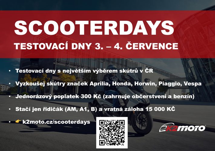 SCOOTERDAYS II 2023 v pondělí a úterý 3. a 4. července