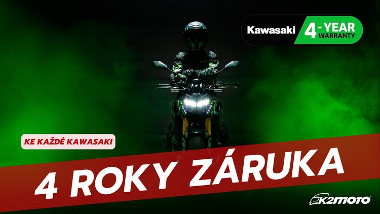 KAWASAKI 4 YEAR WARRANTY: Zdarma ke každému novému motocyklu!