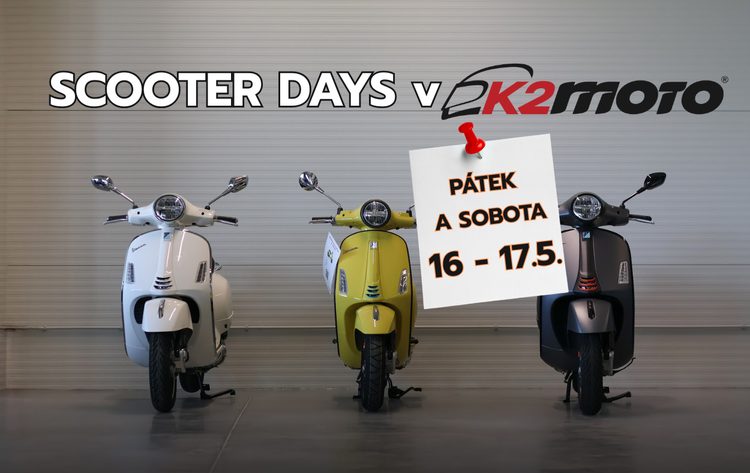 Scooter Days v K2 Moto I pátek a sobota 16 a 17.5.2025