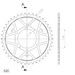 ŘETĚZOVÁ ROZETA SUPERSPROX RFE-1478:42-BLK ČERNÝ 42 ZUBŮ, 520 - OCELOVÉ - NA MOTORKU