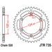 ŘETĚZOVÁ ROZETA JT JTR 735-37 37 ZUBŮ, 520 - OCELOVÉ - NA MOTORKU