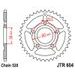 ŘETĚZOVÁ ROZETA JT JTR 604-38 38 ZUBŮ, 520 - OCELOVÉ - NA MOTORKU