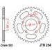 ŘETĚZOVÁ ROZETA JT JTR 254-37 37 ZUBŮ, 520 - OCELOVÉ - NA MOTORKU