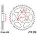 ŘETĚZOVÁ ROZETA JT JTR 239-45 45 ZUBŮ, 420 - OCELOVÉ - NA MOTORKU