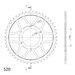 ŘETĚZOVÁ ROZETA SUPERSPROX RFE-404:47-BLK ČERNÝ 47 ZUBŮ, 520 - OCELOVÉ - NA MOTORKU