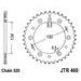 ŘETĚZOVÁ ROZETA JT JTR 460-47 47 ZUBŮ, 520 - OCELOVÉ - NA MOTORKU