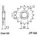 ŘETĚZOVÉ KOLEČKO JT JTF 434-15 15 ZUBŮ, 520 - ŘETĚZOVÁ KOLEČKA - NA MOTORKU