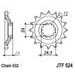 ŘETĚZOVÉ KOLEČKO JT JTF 524-15 15 ZUBŮ, 632 - ŘETĚZOVÁ KOLEČKA - NA MOTORKU