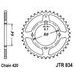 ŘETĚZOVÁ ROZETA JT JTR 834-31 31 ZUBŮ, 420 - OCELOVÉ - NA MOTORKU