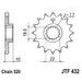 ŘETĚZOVÉ KOLEČKO JT JTF 432-12 12 ZUBŮ, 520 - ŘETĚZOVÁ KOLEČKA - NA MOTORKU