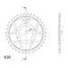 ŘETĚZOVÁ ROZETA SUPERSPROX RFE-336:35-BLK ČERNÝ 35 ZUBŮ, 630 - OCELOVÉ - NA MOTORKU