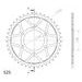 ŘETĚZOVÁ ROZETA SUPERSPROX RFE-1489:41-BLK ČERNÝ 41 ZUBŮ, 525 - OCELOVÉ - NA MOTORKU