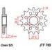 ŘETĚZOVÉ KOLEČKO JT JTF 709-16RB 16 ZUBŮ, 525 POGUMOVANÉ - ŘETĚZOVÁ KOLEČKA - NA MOTORKU
