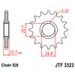ŘETĚZOVÉ KOLEČKO JT JTF 3323-22 22 ZUBŮ, 520 - ŘETĚZOVÁ KOLEČKA - NA MOTORKU
