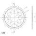 ŘETĚZOVÁ ROZETA SUPERSPROX RFE-1332:42-BLK ČERNÝ 42 ZUBŮ, 525 - OCELOVÉ - NA MOTORKU