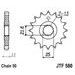 ŘETĚZOVÉ KOLEČKO JT JTF 580-16RB 16 ZUBŮ, 530 POGUMOVANÉ - ŘETĚZOVÁ KOLEČKA - NA MOTORKU