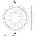 ŘETĚZOVÁ ROZETA SUPERSPROX RFE-478:45-BLK ČERNÝ 45 ZUBŮ, 520 - OCELOVÉ - NA MOTORKU