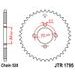 ŘETĚZOVÁ ROZETA JT JTR 1795-24 24 ZUBŮ, 520 - OCELOVÉ - NA MOTORKU
