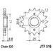 ŘETĚZOVÉ KOLEČKO JT JTF 516-15 15 ZUBŮ, 520 - ŘETĚZOVÁ KOLEČKA - NA MOTORKU