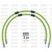 RACE HADICE PŘEDNÍ BRZDY SADA VENHILL POWERHOSEPLUS SUZ-6016FB-GR (2 HADICE V SADĚ) ZELENÉ HADICE, ČERNÉ KONCOVKY - LANKA A HADICE - NA MOTORKU