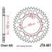 HLINÍKOVÁ ŘETĚZOVÁ ROZETA JT JTA 461-51BLK 51 ZUBŮ, 420 ČERNÁ - ROZETY - NA MOTORKU