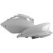 BOČNÍ ČÍSLOVÉ TABULKY POLISPORT 8602600001 (PÁR) BÍLÁ PRO HONDA CRF 450 R 2005-2006 - PLASTY - NA MOTORKU