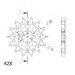 ŘETĚZOVÉ KOLEČKO SUPERSPROX CST-555:13 13 ZUBŮ, 428 - ŘETĚZOVÁ KOLEČKA - NA MOTORKU