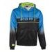 MBW HOODIE SPIRIT MIKINA ČERNO-MODRO-ZELENÁ - MIKINY - NA MOTORKÁŘE