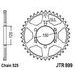 ŘETĚZOVÁ ROZETA JT JTR 899-42 42 ZUBŮ, 525 - OCELOVÉ - NA MOTORKU