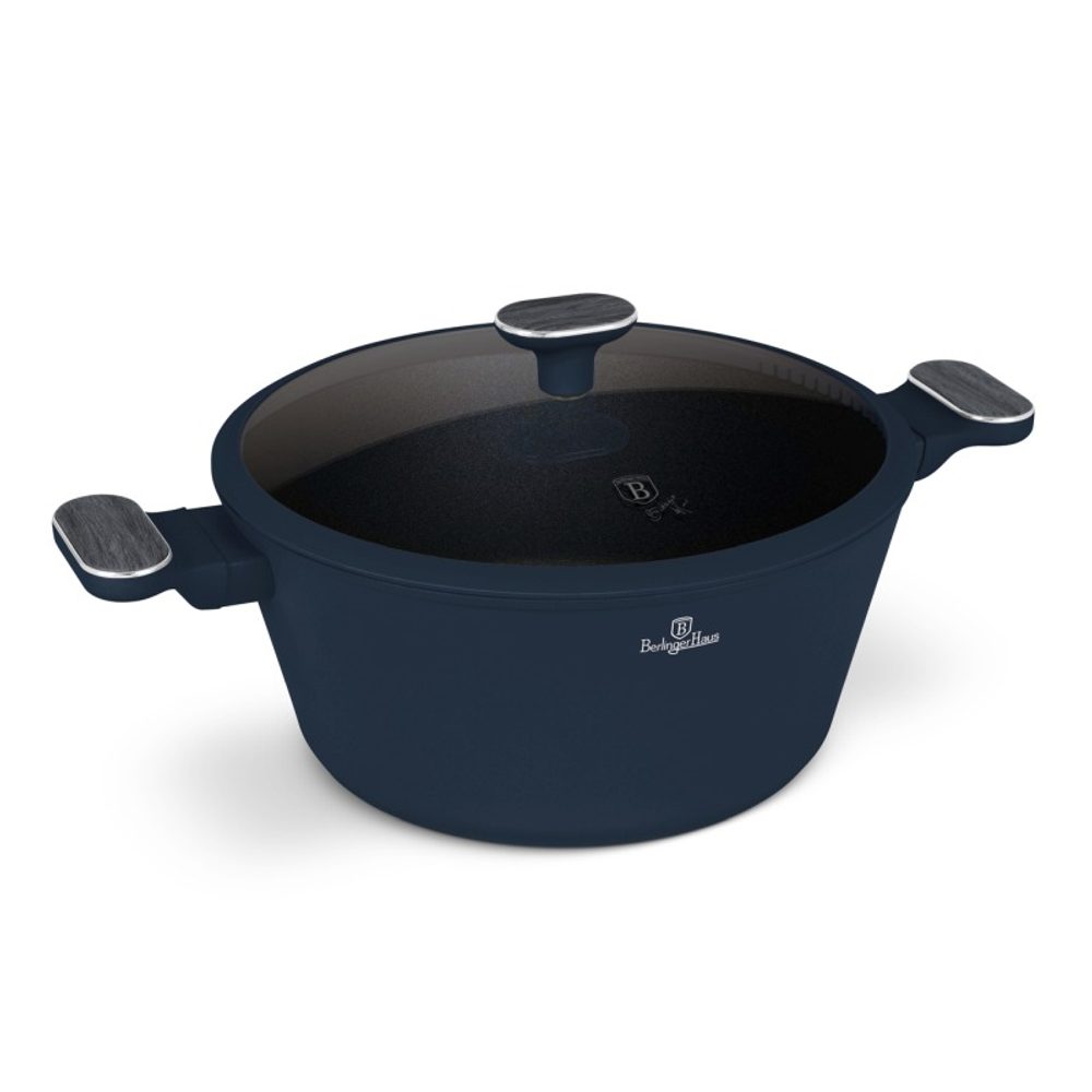 BERLINGERHAUS Kastrol s titanovým povrchem a poklicí 28 cm Deep Sea Collection BH-8378