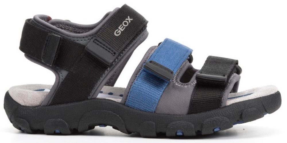 Levně Sandály GEOX JR SANDAL STRADA BLACK/BLUE
