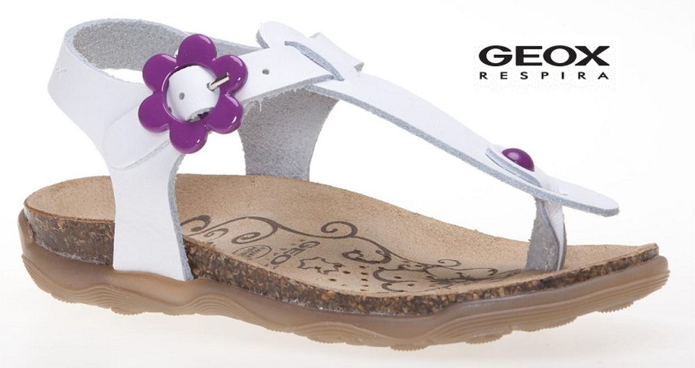 Levně Dámské letní boty GEOX JR SANDAL ALOHA WHITE