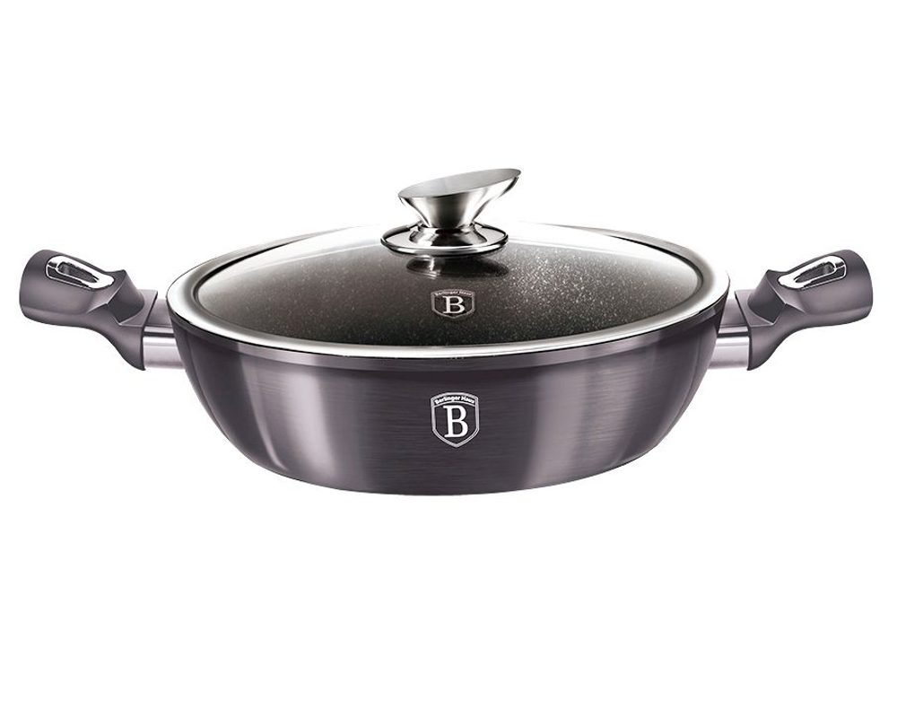 BERLINGERHAUS Pánev hluboká s poklicí 28 cm Carbon PRO Line BH-6898