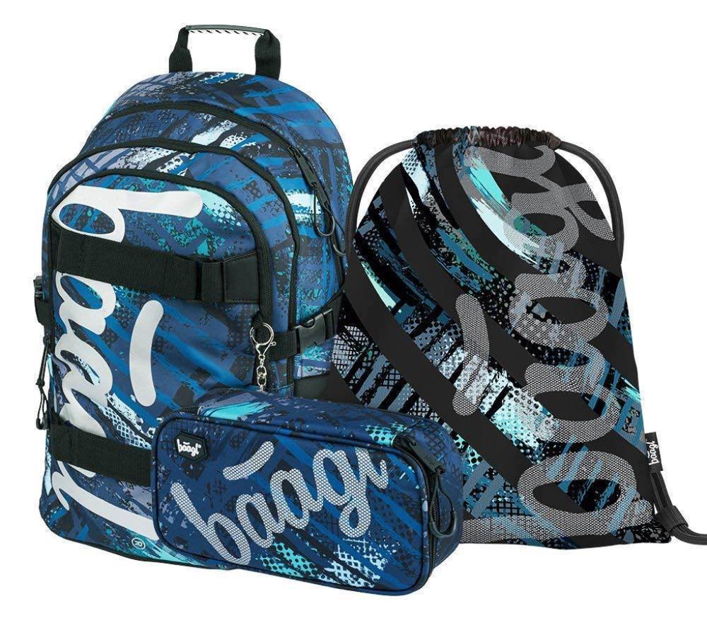 BAAGL SET 3 Skate Struktury: batoh, penál, sáček Baagl