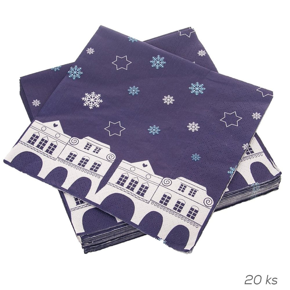Ubrousek papír DOMKY 20 ks 33x33 cm