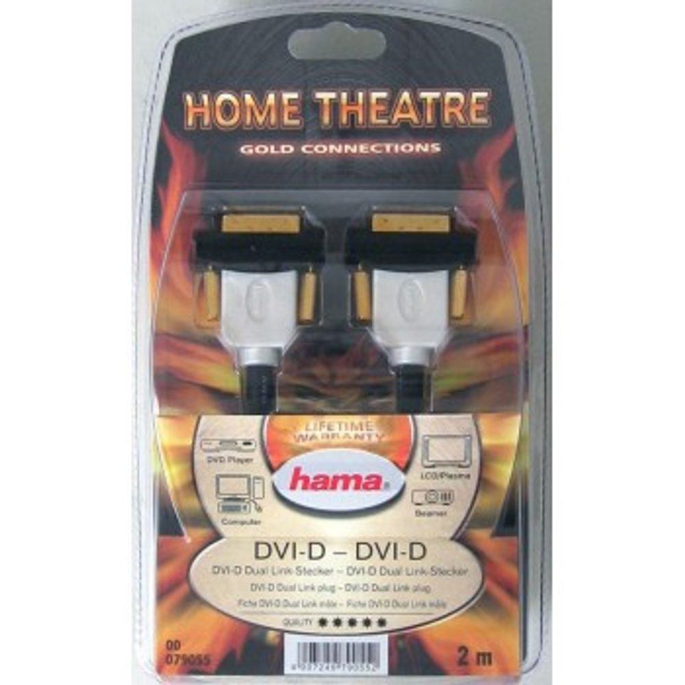 Levně Hama HT DVI-D vidlice - vidlice, Dual Link, 3*, 2 m