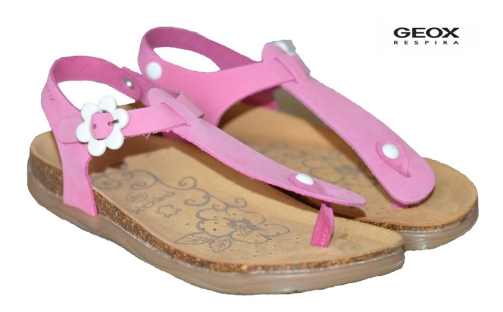 Levně Dětské letní boty GEOX JR SANDAL ALOHA FUCHSIA