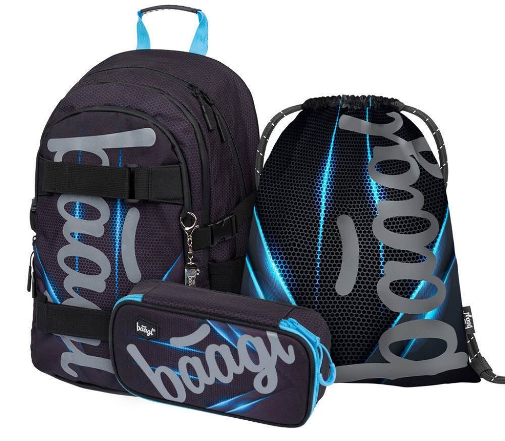 BAAGL SET 3 Skate Bluelight: batoh, penál, sáček Baagl