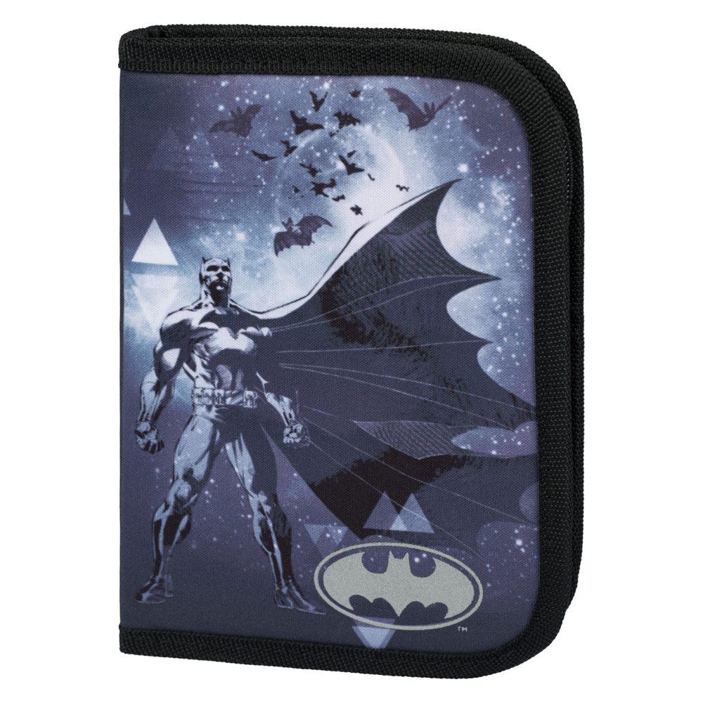 Levně BAAGL Školní penál klasik dvě chlopně Batman Storm Baagl